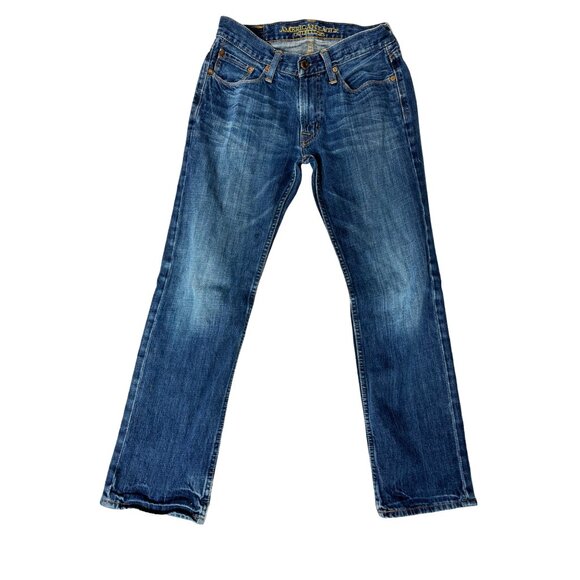 American Eagle Men’s Jeans 29x30 Slim Straight Leg Blue Medium Wash - Picture 1 of 7